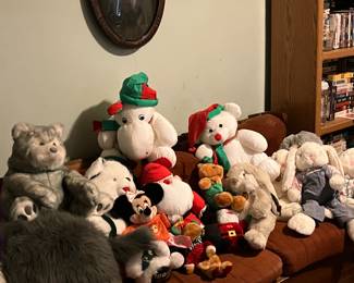 Fluff toys and vintage print