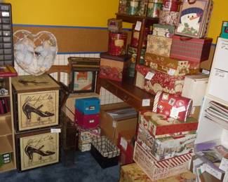 NEW = empty boxes and tins 