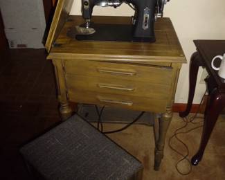 White machine with cabinet