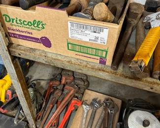 Mallets, small sledge's, pipe wrenches
