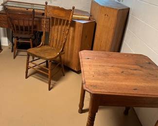 Antique tables, chairs, and many more