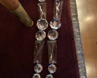 Beautiful cut prisms from an old chandelier.