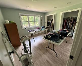 Clothing "boutique" with current clothing. This photo will be updated as the sale gets closer. 