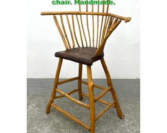 Lot 1757 1970 s American craft child s High chair. Handmade. 