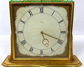 Lot 1693 ImHof, Switzerland, Table Clock Brass. Gilt brass case. Not tested.