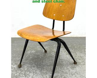 Lot 1420 Vintage Brunswick Molded wood and steel chair.