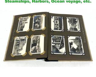 Lot 1659 Vintage Photo Album. Photographs. Steamships, Harbors, Ocean voyage, etc.