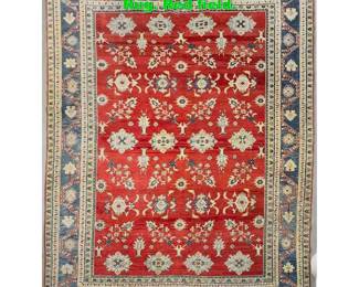 Lot 1788 10 X 13 2 Handmade Tabriz Carpet Rug. Red field. 