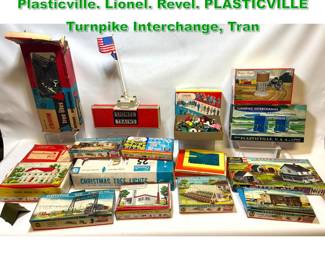 Lot 1770 Assorted Vintage Boxed Toy Lot. Plasticville. Lionel. Revel. PLASTICVILLE Turnpike Interchange, Tran