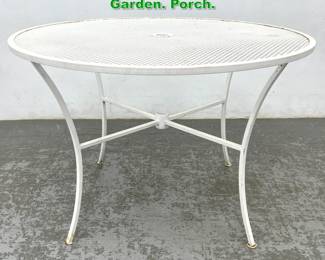 Lot 1332 Outdoor Iron Round Patio Table. Garden. Porch. 