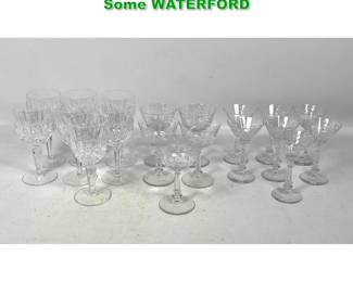 Lot 1667 19 pcs Crystal glassware. Some WATERFORD
