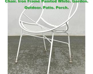 Lot 1351 SALTERINI Radar Iron Lounge Chair. Iron Frame Painted White. Garden. Outdoor. Patio. Porch. 