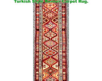 Lot 1793 2 11 X 9 6 Handmade Oriental Turkish Style Runner Carpet Rug.