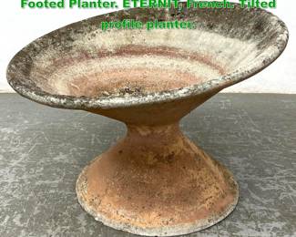Lot 1380 WILLIE GUHL Corseted Form Footed Planter. ETERNIT, French. Tilted profile planter.