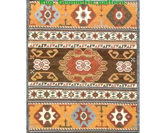 Lot 1807 9 2 x11 10 Handmade Kilim Carpet Rug. Geometric pattern. 