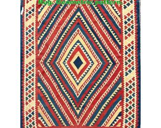 Lot 1794 5 1 X 7 2 Handmade Kilim Carpet Rug. Geometric pattern. 