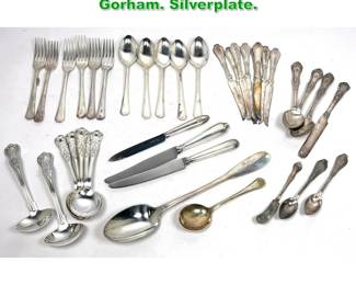 Lot 1632 38 pcs Mixed Tiffany, Cartier, Gorham. Silverplate.