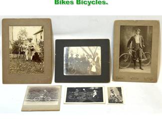 Lot 1638 6pc Vintage photographs Bikes Bicycles.