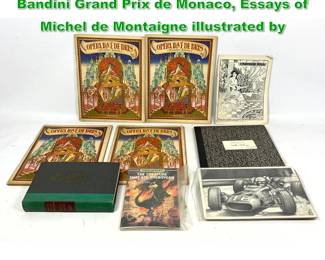Lot 1662 Vintage Ephemera. Lorenzo Bandini Grand Prix de Monaco, Essays of Michel de Montaigne illustrated by