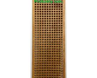 Lot 1753 Wood lattice Asian window screen. Probably oak. 