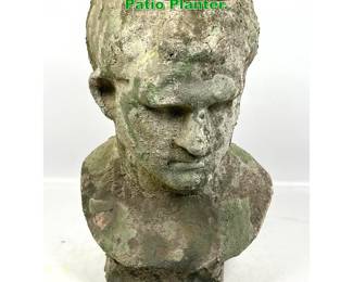 Lot 1324 Cast Stone Bust Form Garden Patio Planter. 