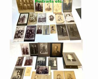 Lot 1635 35pcs Vintage Photographs. Portraits etc.