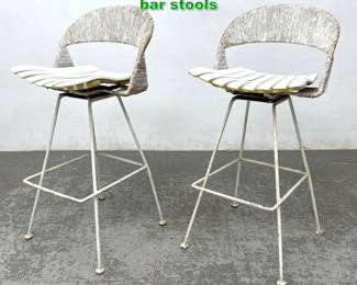 Lot 1428 Pair Arthur Umanoff for Raymor bar stools