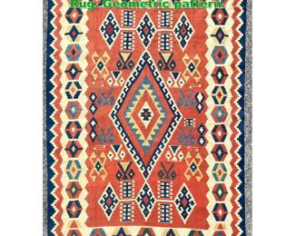 Lot 1799 6 10 x 5 1 Handmade Kilim Carpet Rug. Geometric pattern. 