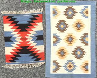 Lot 1832 5 X 3 2 Handmade Kilim Carpet Rugs. Geometric patterns.