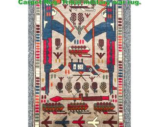 Lot 1827 2 9 X 4 6 Handmade Oriental Carpet Rug. Tribal military war rug.