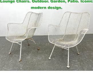 Lot 1310 2pc RUSSELL WOODARD Sculptura Lounge Chairs. Outdoor. Garden, Patio. Iconic modern design. 