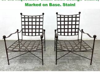 Lot 1303 Mario Papperzini Amalfi for Janus et Cie Adjustable Chain Back Lounge Chairs, Marked on Base. Stainl