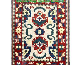 Lot 1805 5 1 X 6 8 Handmade Oriental Carpet Rug. Cream Ground. 