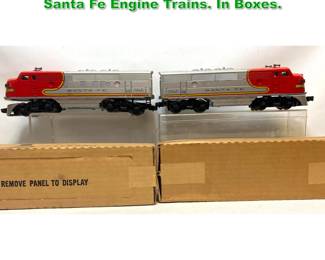 Lot 1778 2pc LIONEL 2383T and 2383P Santa Fe Engine Trains. In Boxes. 