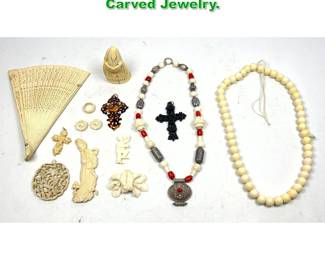 Lot 1559 Asian Carvings and Carved Jewelry. 