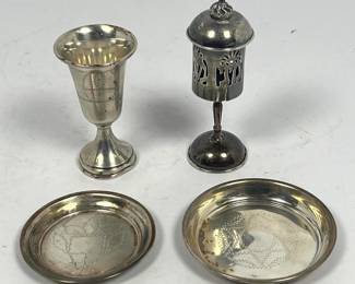 Lot 1631 4pcs Judaic Sterling Silver. 