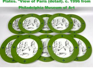 Lot 1721 10pc PAUL CEZANNE Landscape Plates. View of Paris detail. c. 1996 from Philadelphia Museum of Art