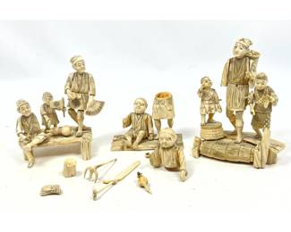 Lot 1558 Asian Figural Carvings. 