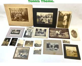 Lot 1641 17pcs Vintage Photographs with a Tennis Theme. 