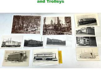 Lot 1646 11pc Vintage photographs Trains and Trolleys