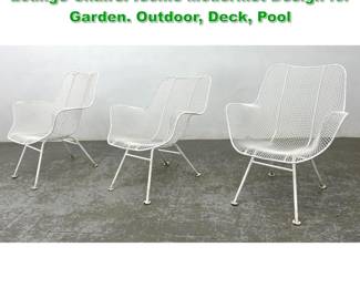 Lot 1311 3pc RUSSELL WOODARD Sculptura Lounge Chairs. Iconic Modernist Design for Garden. Outdoor, Deck, Pool
