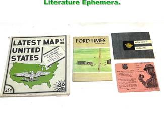 Lot 1640 Vintage Automobile Literature Ephemera. 