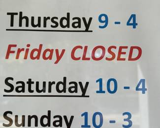 Special Sale Days and Hours!