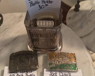 Vintage Jack Daniels belt buckle and bottle holder