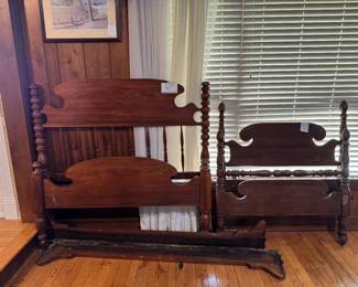 Antique walnut beds