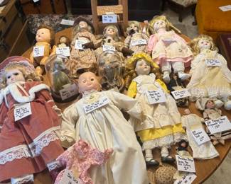 Vintage porcelain dolls