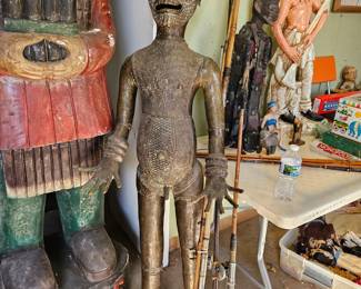 Bronze African statue