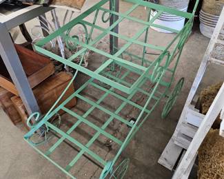 Metal bar cart