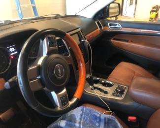 Interior shot of the jeep