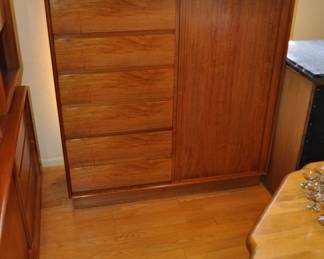 Vintage Danflex 5 piece bedroom set with tambour doors 